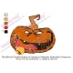Bloodthirsty Pumpkin Eating an Orange on Halloween Embroidery Design